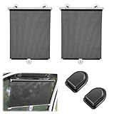 2PCS Sonnenschutz Auto Baby Sonnenblende Auto Auto-Sonnenschutz Rollo mit 6 Saugnäpfen und 2 Haken...