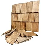 WeWi - 200 Stück Dachschindel, handgeschlagen, nussbaumfarben ca. 40 x 23 x 3 mm - für Krippen und...