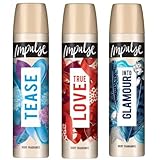 Impulse Variety Bundle Set Körperduft Spray 75 ml (3er Pack – Tease, Glamour, Love)