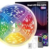 Jsdoin LED Strip 10m,RGB LED Streifen mit Fernbedienung Bluetooth App Musik Sync und Timing-Modus...