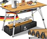 KESSER® Campingtisch faltbar Klapptisch mit Aluminiumrahmen Aufrollbare Tischplatte Falttisch...