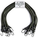 Pluvios - 40' (100CM) Robuste Spanngummis mit Haken - 10er-Pack - Größenwahl - Elastische...