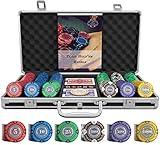 Bullets Playing Cards - Designer Pokerkoffer Tony Deluxe Pokerset mit 300 Clay Pokerchips,...