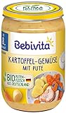 Bebivita Menüs ab 8. Monat Kartoffel-Gemüse mit Pute, 6er Pack (6 x 220 g)
