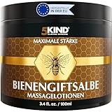 5Kind Bienengiftsalbe Maximale Stärke 100ml - Bienengiftcreme - Bee Cream Natürlich Massage für...