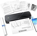 TATTMUSE Thermodrucker A4, 300DPI Portabler Printer, Mobiler Drucker a4 Für Unterwegs, Tragbarer...
