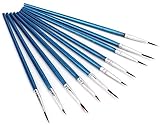 10 Stück Nylon Haar Künstler Malerei Werkzeug Aquarell Kopf feine Spitze Spitze Bürsten Set Nylon...