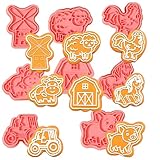 Ausstecher Kunststoff Tiere, 8 Stück Tiere Ausstecher Set, Kinder-Backset, 3D Keks Ausstechform mit...