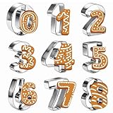 Kuchenform Zahlen 9 Stück, Number Cake Backform 0-8 Mittel Edelstahl, Backform-Zahlen für Kekse,...