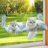 MEWOOFUN Katzen Hängematte Fensterplätze für Katzen 60x30cm Klappbar Katzenbett Fenster mit...