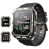 Blackview Smartwatch Herren, Fitnessuhr mit Bluetooth Anruf Sprachassistent, 1,83'' HD-Touchscreen,...