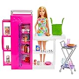 Barbie Vorratskammer Spielset Puppe mit über 25 Teilen und Küchenaccessoires - Perfekt für Junge...