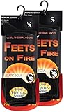 STARK SOUL FEETS on FIRE - 2 Paar Damen Ultra Thermo Socken, Warme Winter Socken, Schwarz