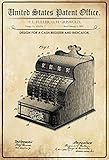 Schatzmix Patent für eine Registerkasse Metallschild 20x30 Deko tin Sign Blechschild, Blech,...