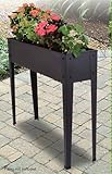 Agenqi Hochbeet Metall 101,5 x 26 x 80 cm, Pflanzenbeet Blumenkasten Frühbeet Kräuterbeet, für...