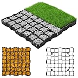 R.G. Rasengitter 10 Stück Rasenplatten 50 x 50 x 2,5 cm Paddockplatten Rasenwaben Gehwegplatten...