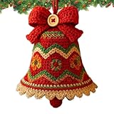 Holdes Weihnachtsdekorationsset, Häkelnadel, Weihnachtsglocke zum Häkeln | Kreatives Freizeit-Set...