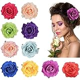 URAQT 10 Stücke Blume Haarspange, Haarclip Blume Mehrfarbig Rosen Haarnadeln Haarschmuck für...
