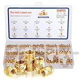 Einschmelzgewinde Einpressmuttern für 3D Druck – 360 Stück Messing Gewindeeinsätze...