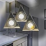 Dapo LED-Aufbau-Unterbau-Leuchte-Lampe Dreieck 3er Set Küchenleuchte 3x3W 3000K 230lm inkl. Trafo...