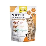 GimCat Nutri Pockets Malt & Vitamin Mix - Knuspriger Katzensnack mit cremiger Füllung und...