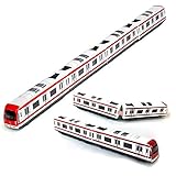 Zugmodell, 4-teiliges Wagenset Alloy City Rail U-Bahn-Zugmodell, 1/64-U-Bahn/Wagenmodell aus...