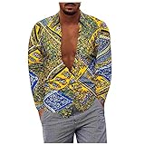 Floral Dress Shirts for Men Casual Button Down Langarm Hawaiihemden Slim Fit Sommer Strand Tops...