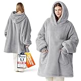 BEDSURE Hoodie Decke mit Ärmeln - Kuschelpullover als Geschenke für Frauen - Tragbare Decke zum...