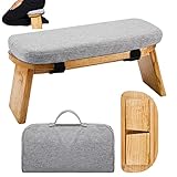 Meditationsbank mit Tragetasche, Meditation Kniehocker Tragbare Yoga Meditationsbank Ergonomischer...