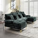 WENNEWU 4-Sitzer-Sofa, L-FöRmiges Schlafsofa, U-FöRmige Eckcouch, Mit Doppelter Chaiselongue Und...