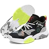 ASHION Basketballschuhe Kinder Turnschuhe Kinder Sneaker High Top Outdoor Sportschuhe Anti Skid...