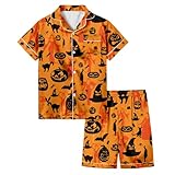 Halloween Jungen Mädchen Schlafanzug-Sets Kinder Schlafanzüge Langarm Baumwolle Winter Pyjama Set...