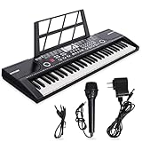 Digital Piano Klavier 61 Tasten & Noten Notenständer-Tragbares Elektronisches...