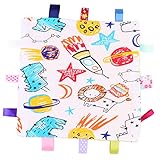 HAMPPLIES Taggy Sicherheitsdecke Für Neugeborene Baumwoll-Comforter Mit Verschiedenen Texturen Als...