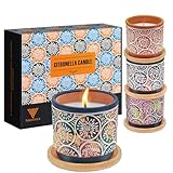 Citronella Kerze Outdoor, Sojawachs Duftkerzen Geschenkset Draußen, Bis zu 100 Stunden Brenndauer,...