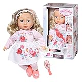 Baby Annabell Zapf Creation 709948 Sophia 43cm-weiche Stoffpuppe mit Langen blonden Haaren, rosa...