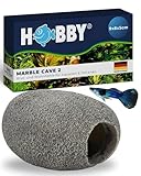 HOBBY Aquaristik Marble Cave 2 I 9 x 8 x 5 cm I Brut- und Versteckhöhle für Aquarien I Aquarium...