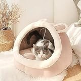 Vertvie Katzenhöhle Katzenbett Flauschig mit herausnehmbarem Waschbarem Innenkissen Kuschelhöhle...