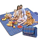 BAXIWUY Picknickdecke Strandmatte Camping Decke Stranddecke mit wasserdichter Unterseite Camping...