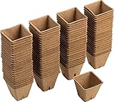 Meister Anzuchttöpfe 6 x 6 cm - Praktisches Set mit 96 Stück - Aus Papierzellstoff - Biologisch...
