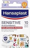 Hansaplast Sensitive Kids Wundverband (6 x 7 cm), besonders hautfreundliche Wundpflaster für...