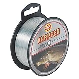 WFT Zielfisch Karpfen 300m 0,35mm 10,4kg grau - Angelschnur zum Angeln auf Karpfen, Monofil Schnur...