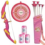 Detontek Kinder Pfeil und Bogen Schießspielzeug, Sport-Bogenschießset, Beleuchtetes Pfeil- und...