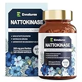 Nattokinase hochdosiert 120 Kapseln Vegan 200 mg pro Portion (40.000 FU/g) ohne Gentechnik ohne...