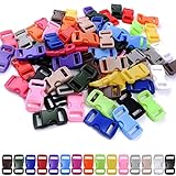 VISSQH 100Pcs Buckle Clasps Side Release Plastic Mini Buckles,Click Clasp Buckle 10 mm (3/8 Inch)...