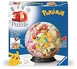 Ravensburger 3D Puzzle 11595 - Puzzle-Ball Pokémon Kanto Region - Puzzleball aus dreidimensionalen...