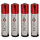 TronicXL 4 Stück 950mAh Akku AAA Akkus Batterie Batterien wiederaufladbar kompatibel mit für...