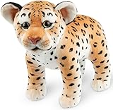 BRUBAKER Leopard Kuscheltier - 30 cm Stofftier - Baby Plüschtier Raubkatze Stehend - Kinder Plüsch...