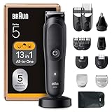 Braun All-in-One Series 5, 13-in-1 Multigroom, Barttrimmer, Nasenhaartrimmer, Haarschneidemaschine...