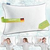 TMILIATRAY Kühlender Memory Foam Kissen, Orthopädisches Nackenstützkissen Visco Kopfkissen...